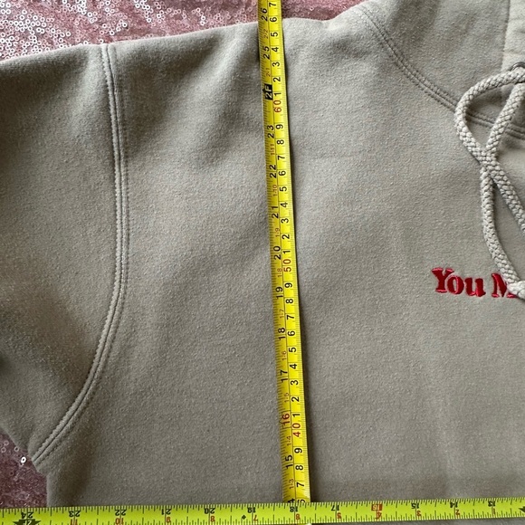 You Matter By Demetrius Harmon Beige Embroidered Cozy Hoodie Mens L - Picture 10 of 10